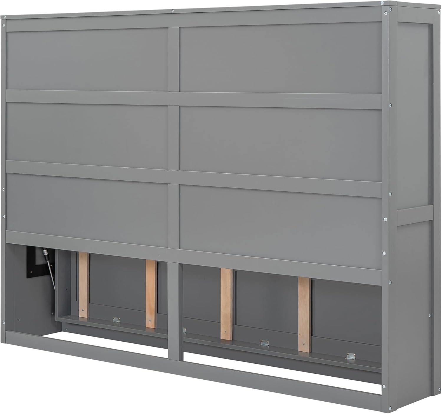 MERITLINE Full Size Murphy Bed Wall Bed for Guest Room, Gray P899