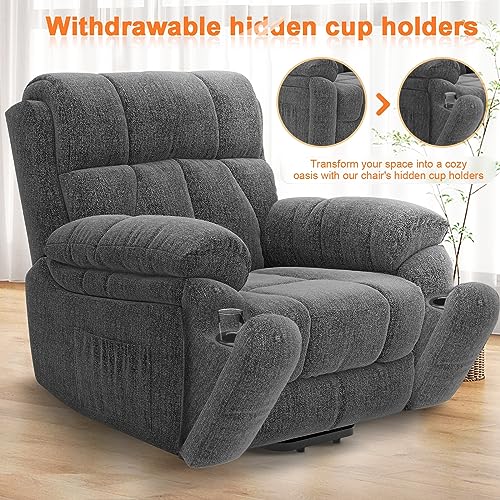 YONISEE Lift Chairs Recliner for Elderly, Massage and Heat, Heavy Duty with Cup Holders X643849