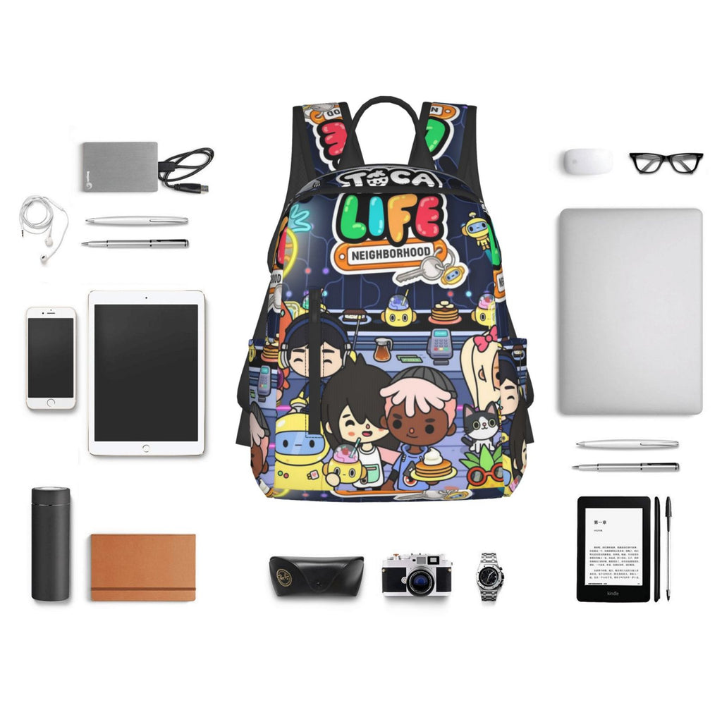 Toca Boca Party Life Backpack Student School Bag Lightweight Unisex K18284