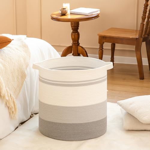 OIAHOMY 80L Laundry Basket Hamper with Handles, Woven Storage Basket, Gradient Yellow G9772