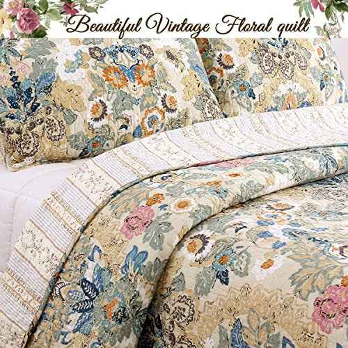 Cozy Line Home Fashions 3-Piece Reversible Queen Quilt Bedding Set C5948