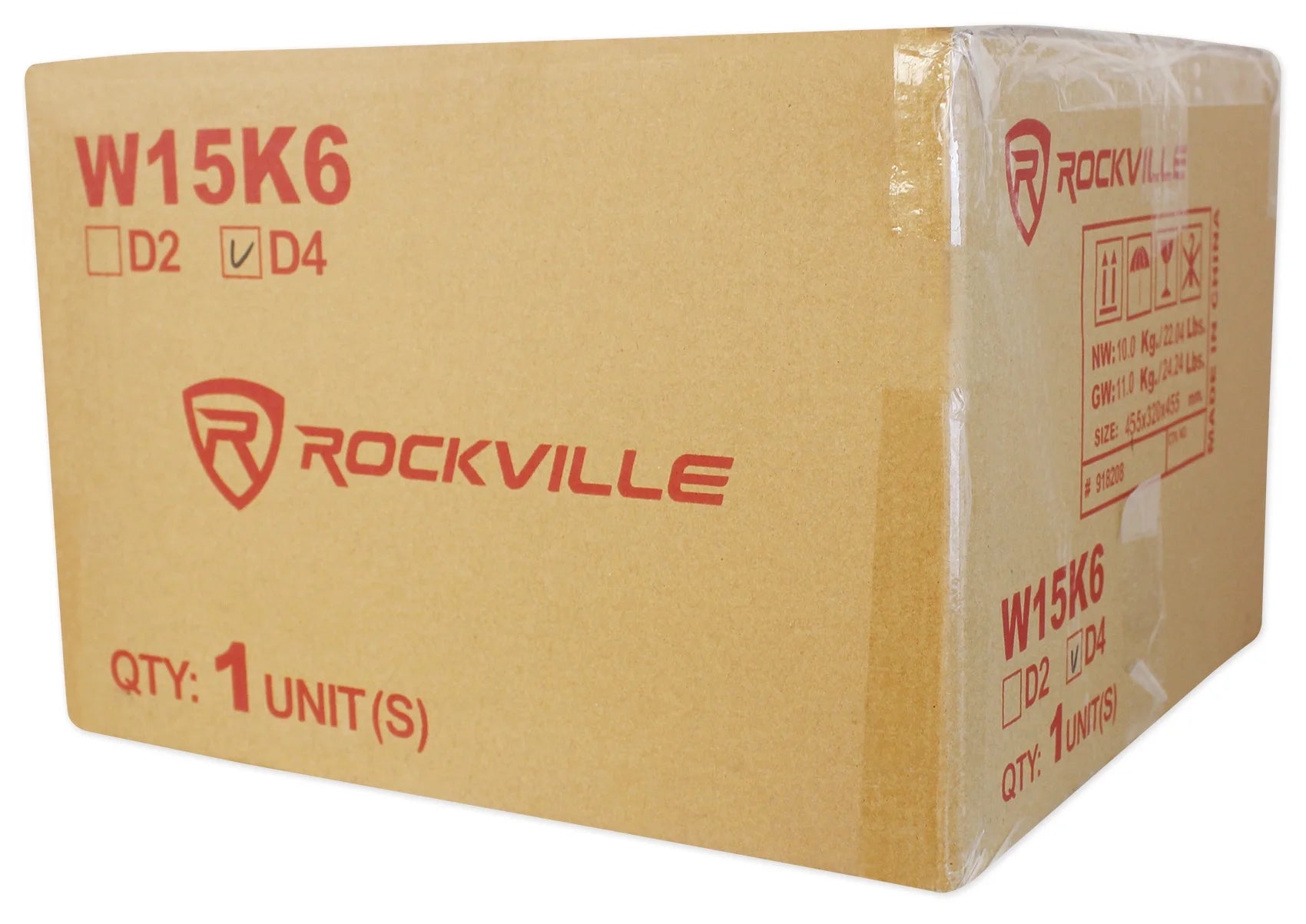 Rockville W15K6D4 V2 15" 4000W Car Subwoofer with Vented Box B502