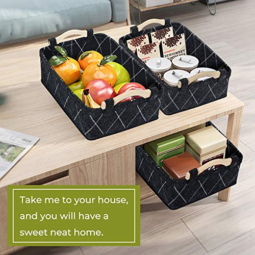 Narrow Long Storage Basket Bin for Closet Toys Towels Organizer J660