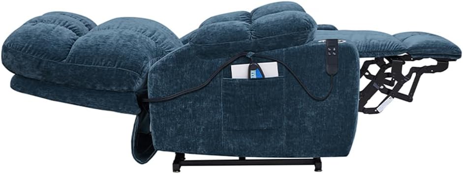 Power Lift Recliner Chair for Elderly, Dual Motor, Blue G4779