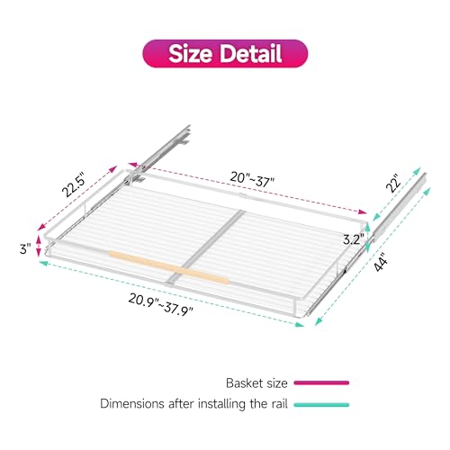 Expandable Pull Out Cabinet Organizer for Kitchen, X-Large 2 Pack E276