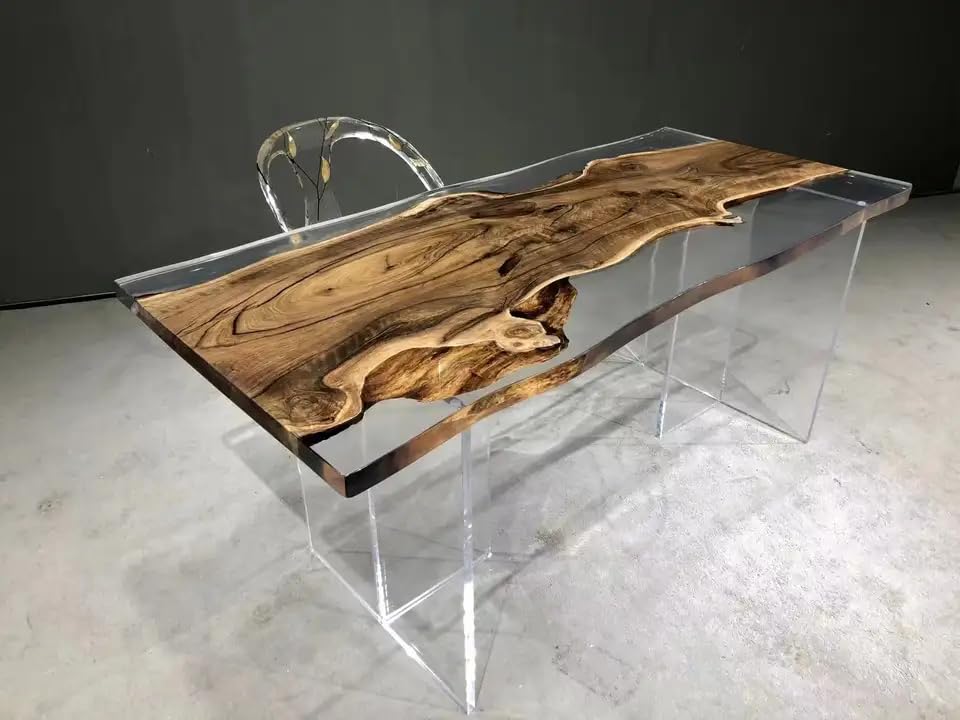 Live Edge Resin Dining Table 48x24 Inches U329739