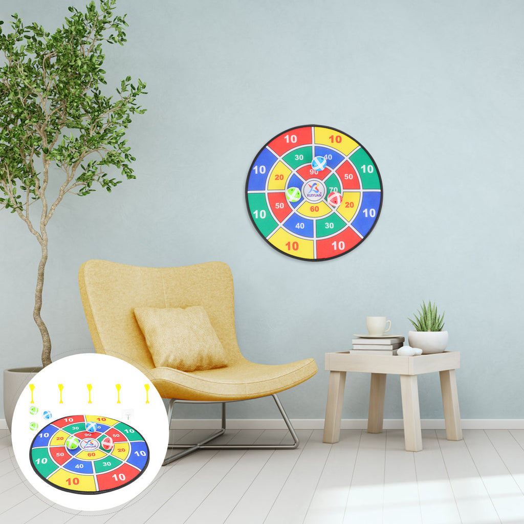 Safety Dart Board Toys Sticky Ball Shooting Game Set 36cm J24949