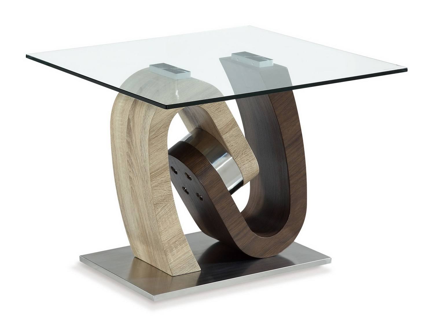 Global Furniture USA T4126 End Table | Walnut/Oak