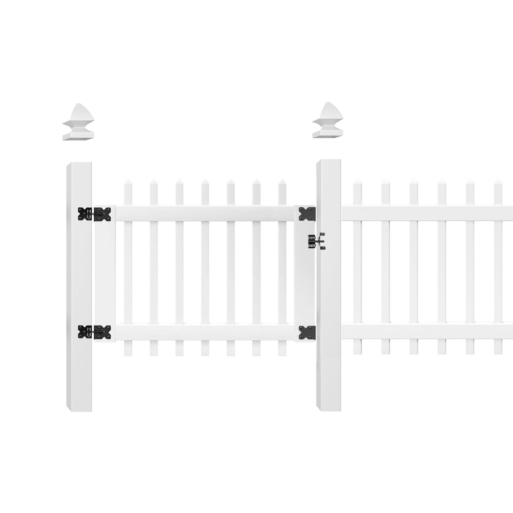 Chelsea 3 ft. x 42 in. White Vinyl Picket Fence Gate P382315