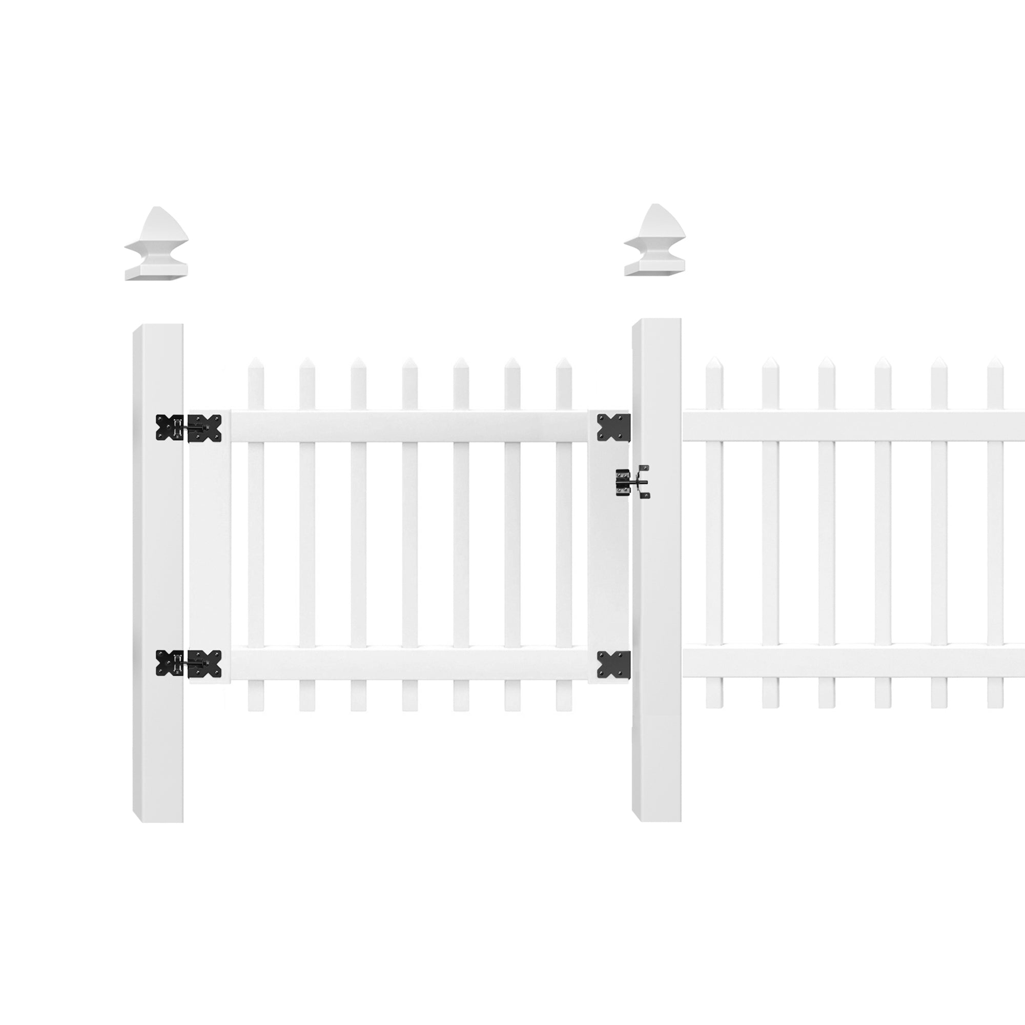 Chelsea 3 ft. x 42 in. White Vinyl Picket Fence Gate P382315