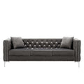 Modern 2 Piece Living Room Set with Sofa and Loveseat Grey