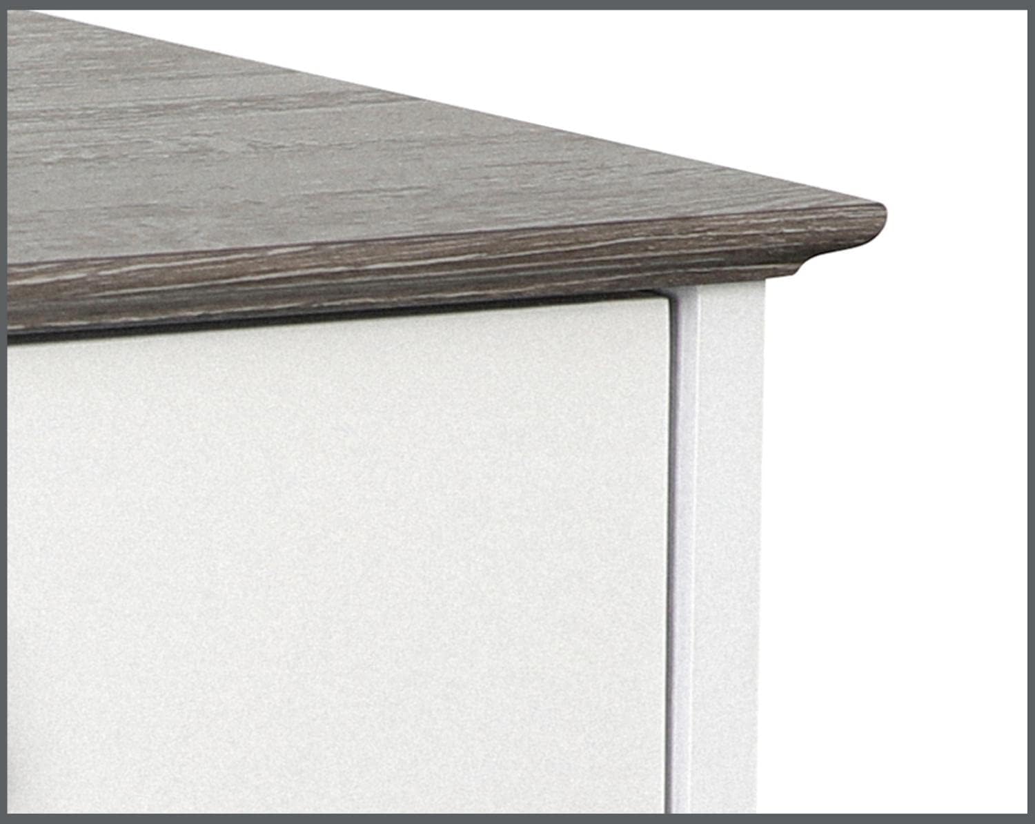 Finley Gray Oak/White 3-Drawer Filing Cabinet R364