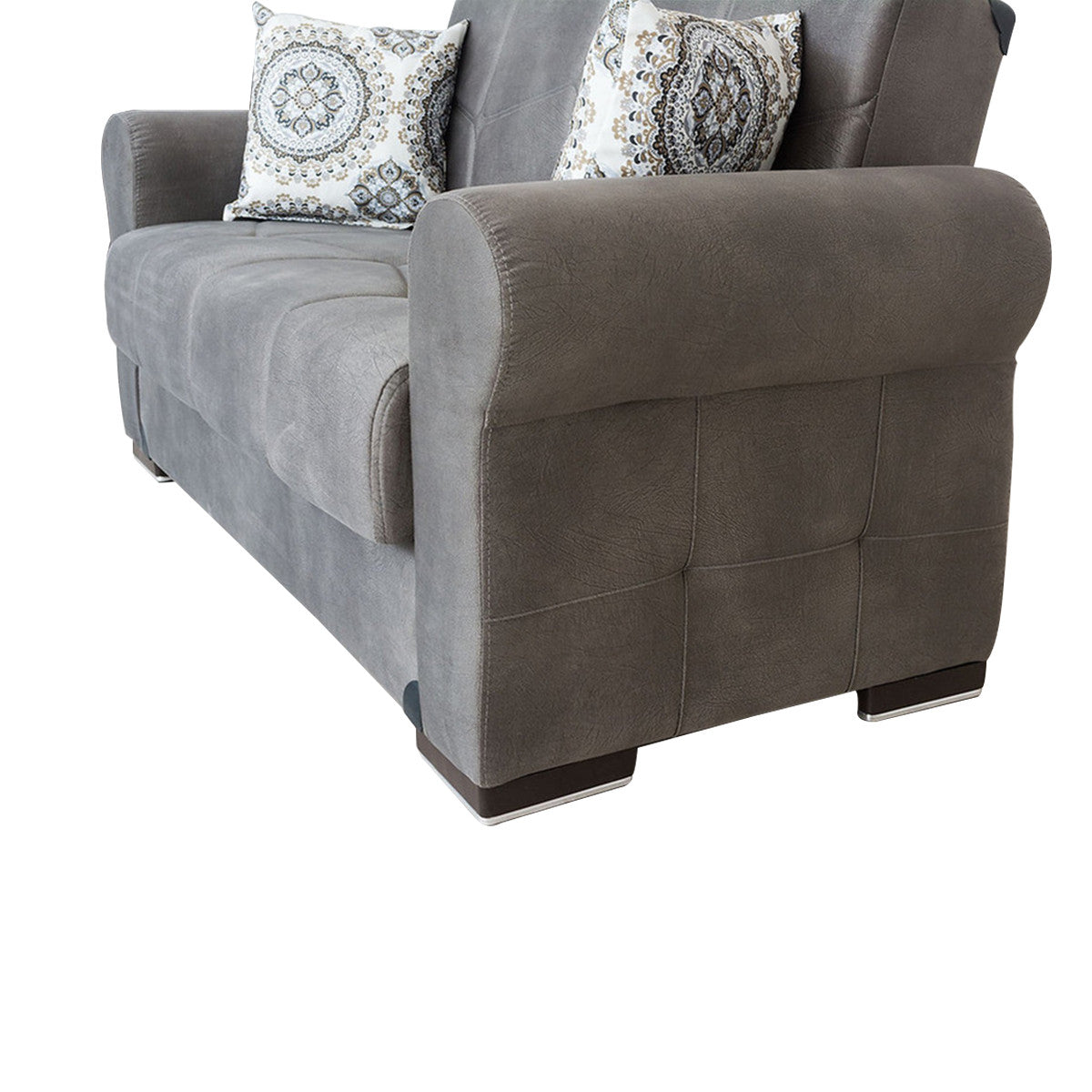 Togo Gray Tufted Back Sofa Bed W228