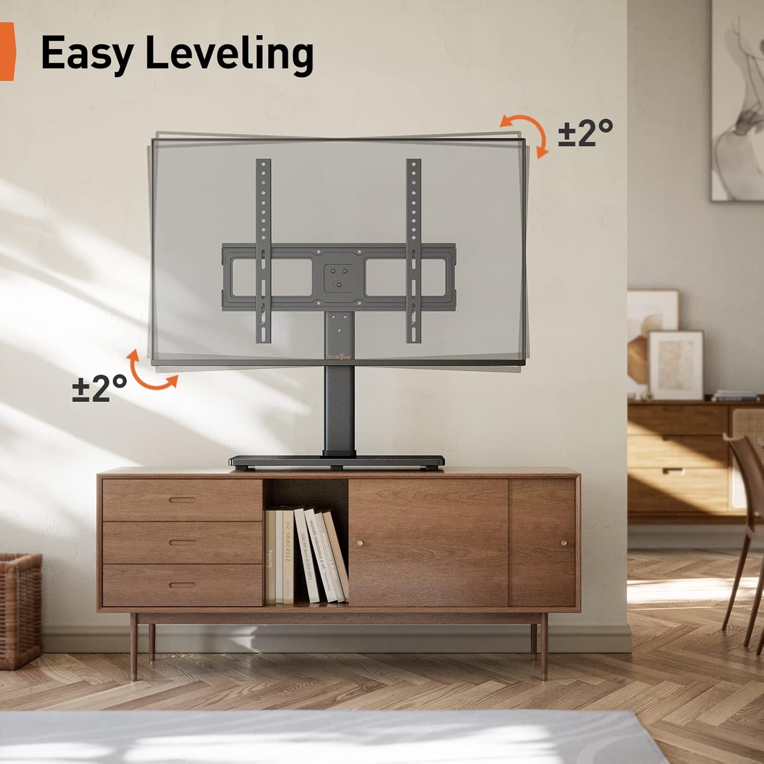 Perlegear Tabletop TV Stand for 23-55 Inch TVs L656707