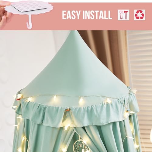 Kertnic Decor Canopy for Kids Bed, Princess Castle, Mosquito Net, Nordic Pink I88001