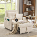 Sofa Bed Chair, 3 in 1 Convertible Sleeper Chair Bed for Adults, Pull Out Chair Sleeper, Adjustable Reading Chair with 2 Pillows and Backrest, Multi-Functional Couch Bed for Small Space
