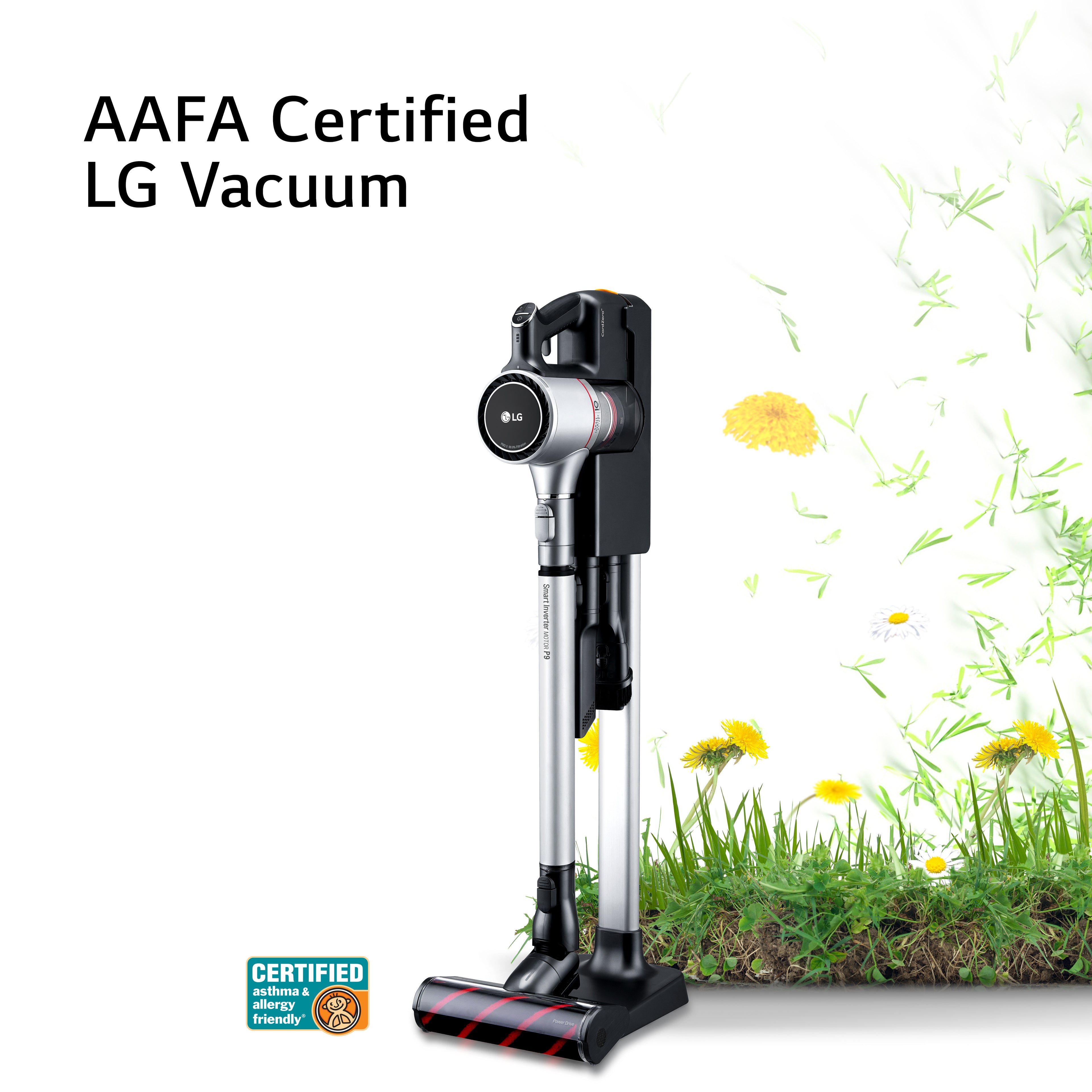 LG CordZero A9 Charge Plus Cordless Stick Vacuum, Matte Silver U4386