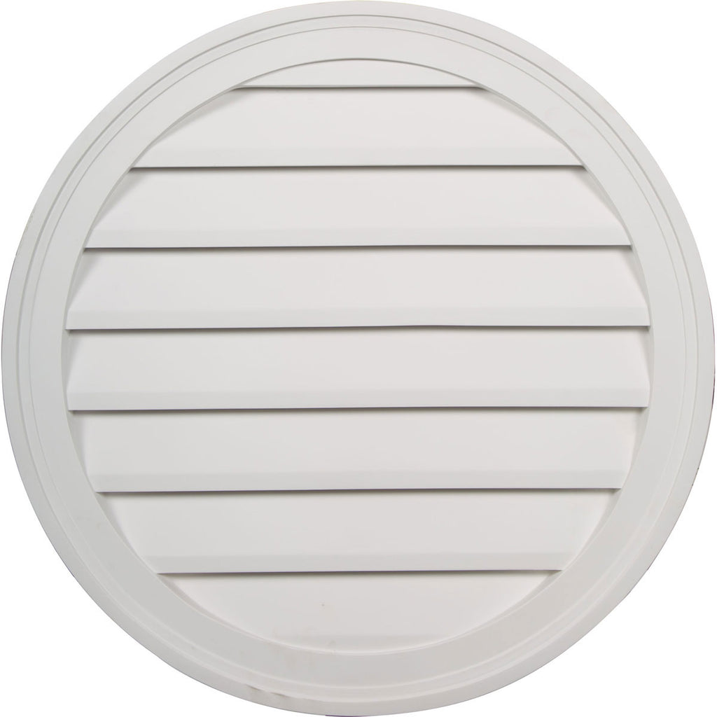 24"W x 24"H x 1"P, Round Gable Vent Louver, Non-Functional