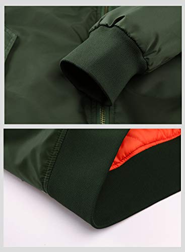TACVASEN Men's Bomber Jacket Warm Windbreaker Full Zip Casual Padded Coat C548