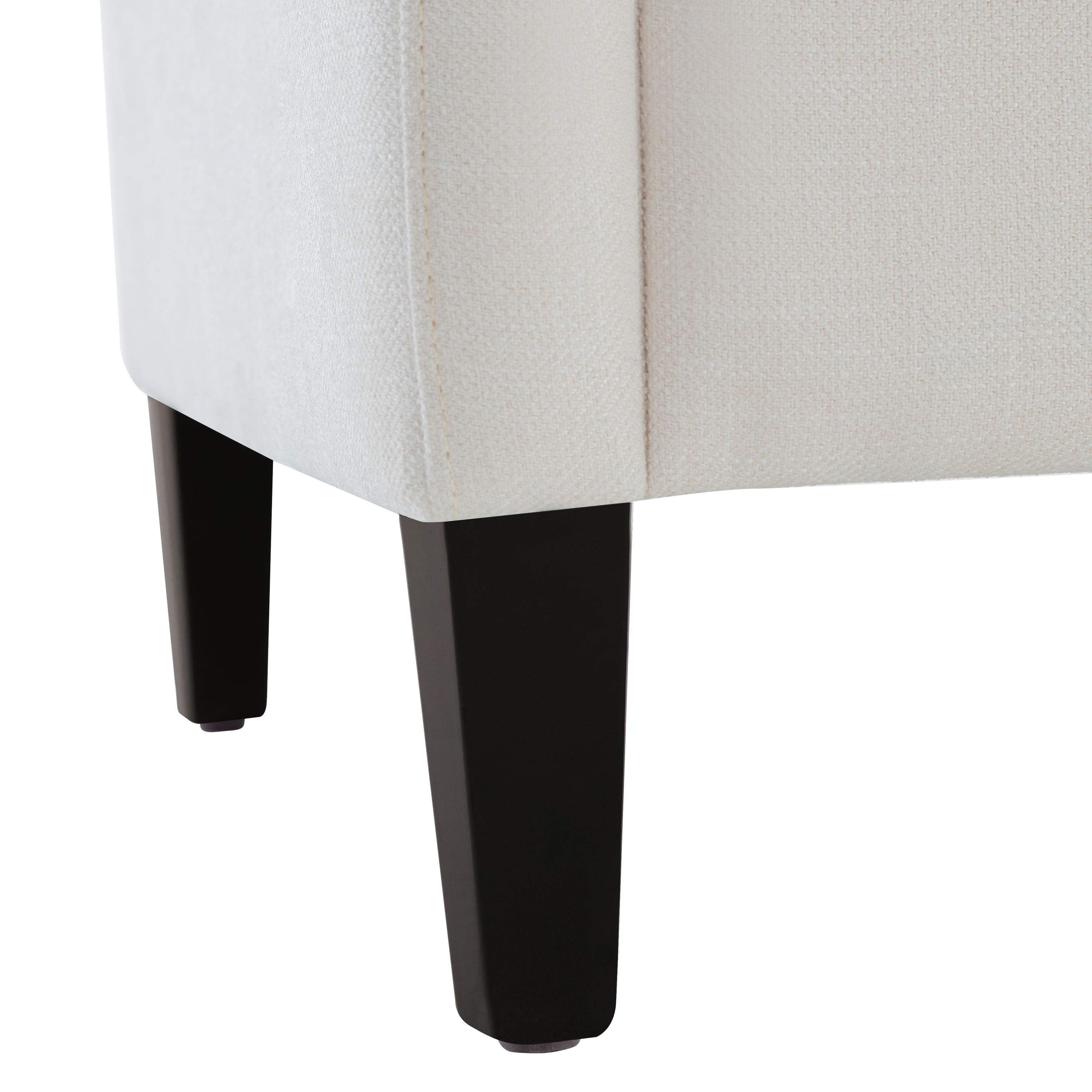 HUIMO Mid Century Modern Accent Chair, Upholstered Fabric Armchair with Wood Frame (Beige) C438319