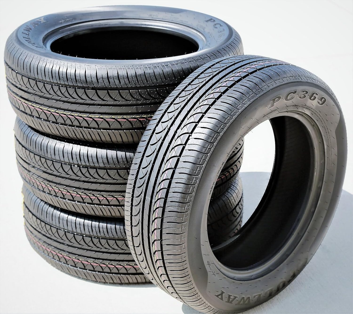 Set of 4 (FOUR) Fullway PC369 All-Season Passenger Car Touring Radial Tires-195/70R14 195/70/14 195/70-14 91T Load Range SL 4-Ply BSW Black Side Wall UTQG 380AA