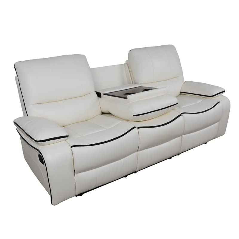 Faux Leather Reclining Sofa Set 3 Pieces for Living Room J5400