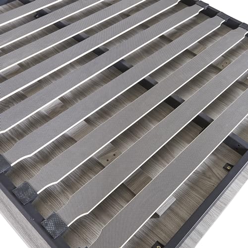Solid Wood Full Size Murphy Bed with Shelves, Grey-FL4 K329579
