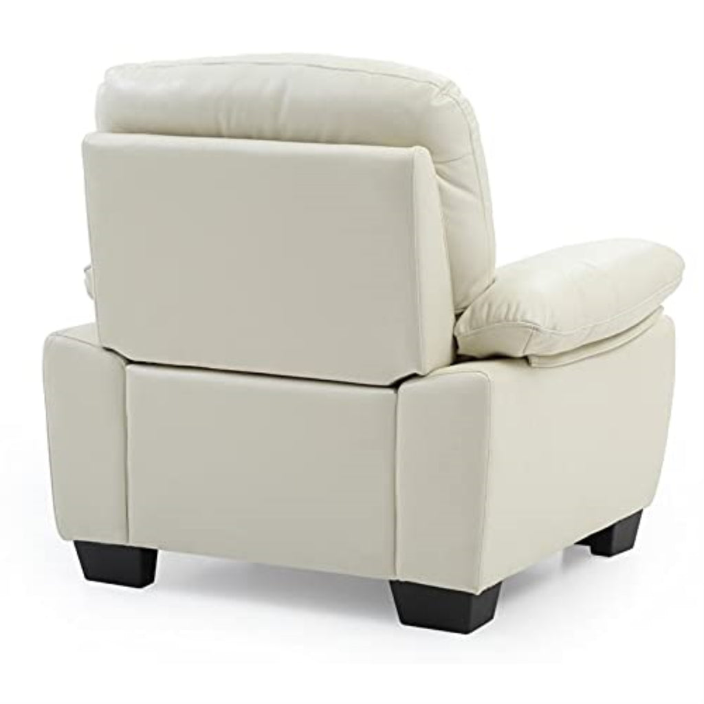 Glory Furniture Marta Faux Leather Chair in Pearl U39440