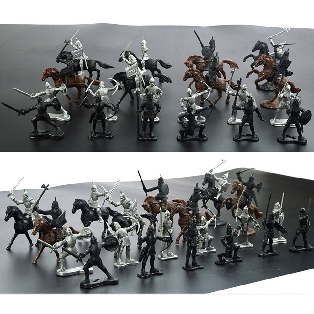 Surakey 28Pcs Ancient Middle Ages Toy Soldier Figures Q3300