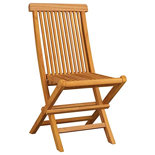 Teak Folding Patio Chairs with Taupe Cushions, 8 pcs P630887