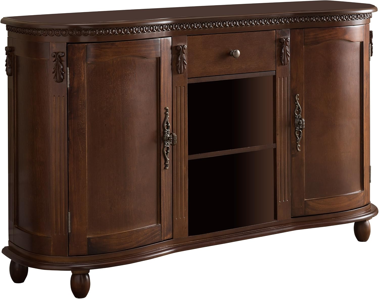 Kings Brand Furniture Wood Buffet Server Sideboard Console Table Cabinet, Walnut F7380