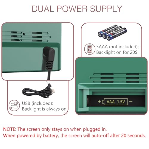 Digital Alarm Clock with USB Charging Port, Dual Alarm, Snooze W92149