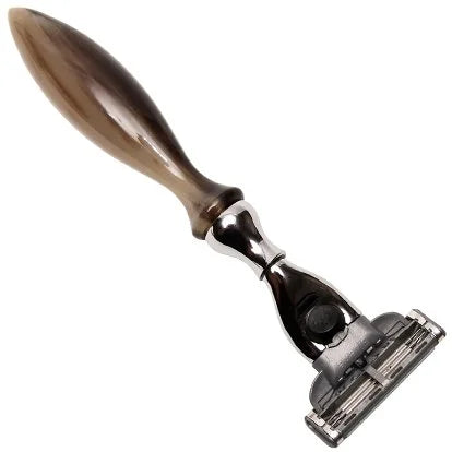 Parker Safety Razor 50M Genuine Ox Horn Mach 3 with 1 Gillette Blade C654