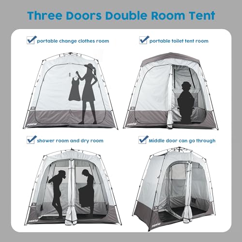Camping Shower Tent Deluxe Changing Room Privacy Shelter with Floor Drain F387