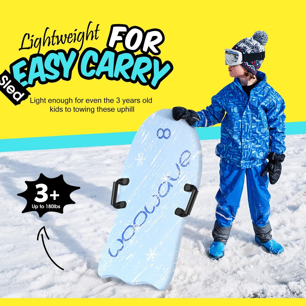 WOOWAVE Foam Snow Sled for Kids, 36 Inch, Blue N362