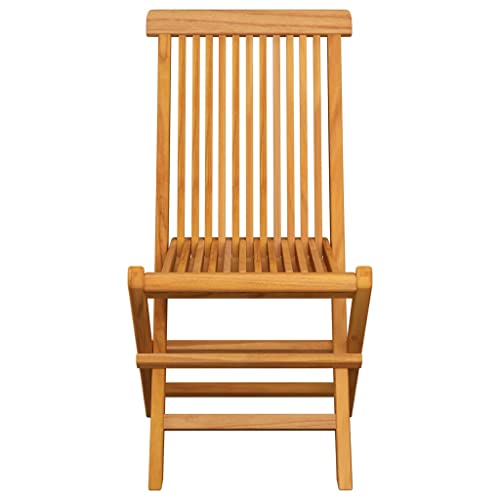 Teak Folding Patio Chairs with Taupe Cushions, 8 pcs P630887