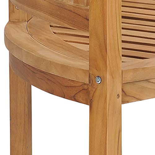Banana Bench 70.9" Solid Teak Wood Bench for Garden, Patio or Living Room H6362