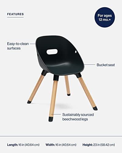 Lalo The Play Chair, Wooden and Non-Toxic Plastic Kids Toddler Chair, Set of 2, Sage Z416