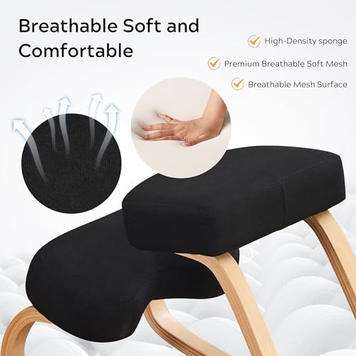 Ergonomic Adjustable Kneeling Chair with Cushion for Office Home A9932