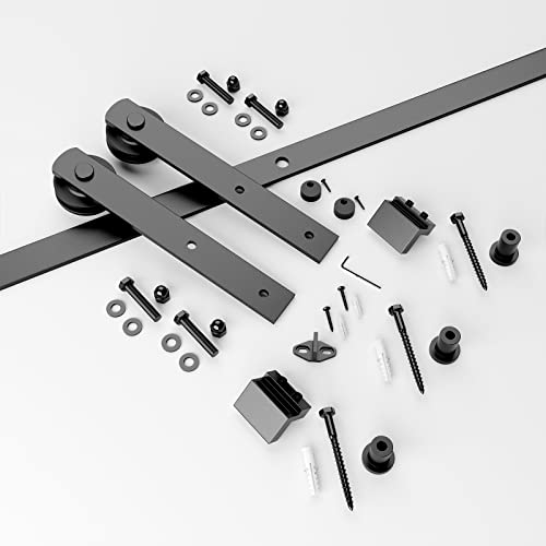 SMARTSTANDARD 6.6FT Barn Door Hardware Kit with Sliding Track, Heavy Duty, Fits 36"-40" Panels P17119