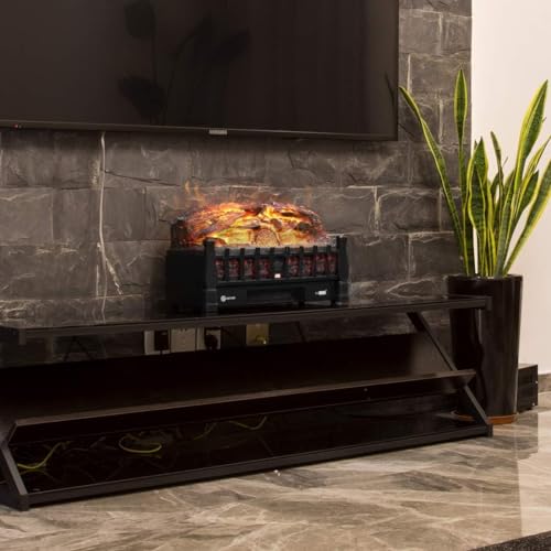 VIVOHOME 23 Inch Portable Electric Fireplace Insert Heater with Remote Black U63025