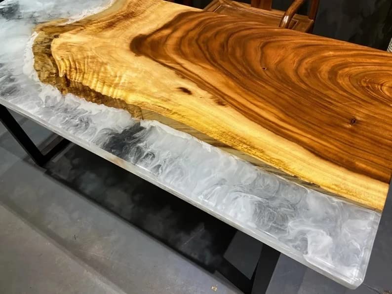 Personalized Epoxy Resin Dining Table, 60 x 36 Inches F567