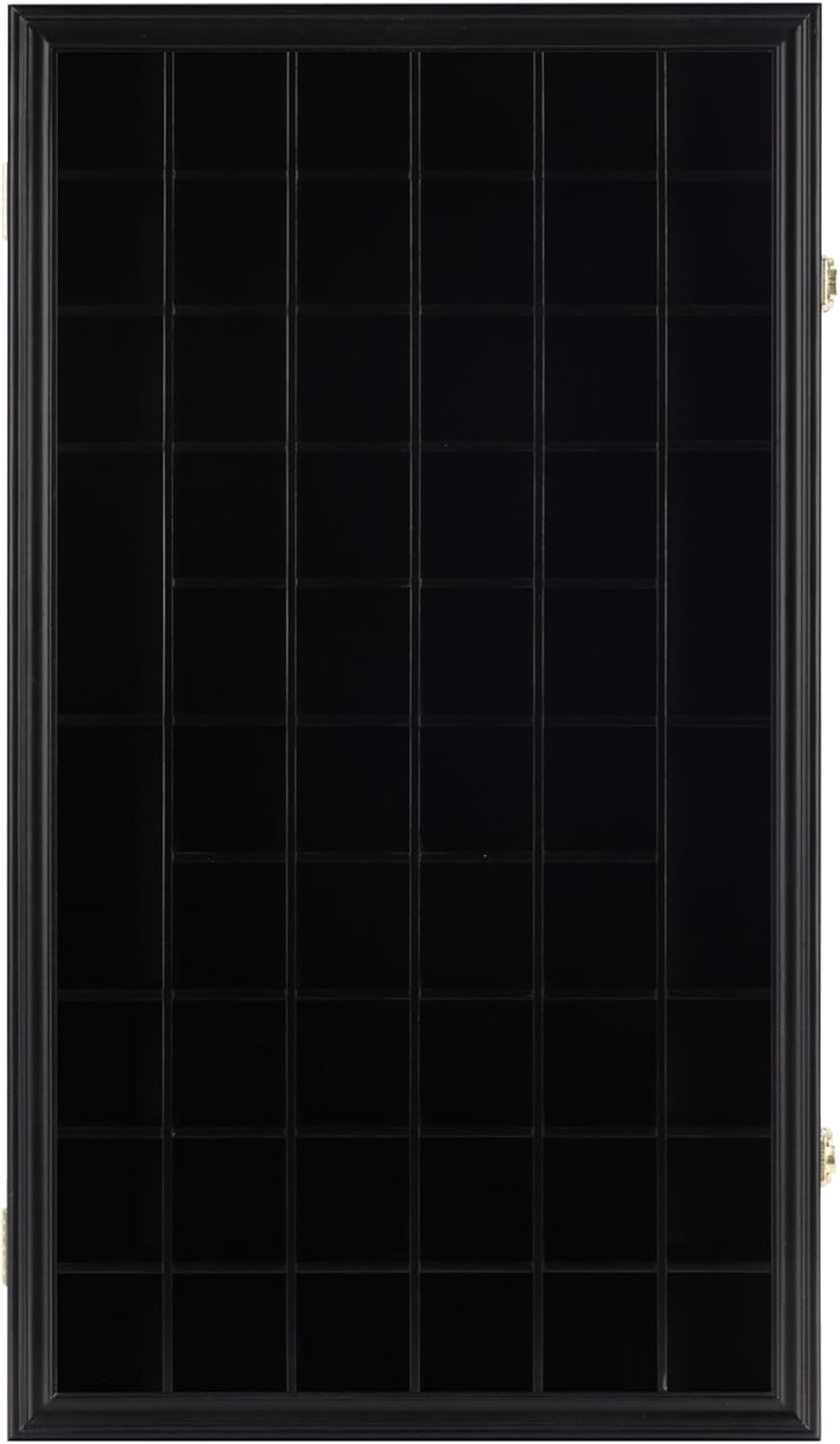 Shot Glass Display Case Cabinet Wall Rack Lockable with UV Protection Acrylic Door 56 Slots Black N174