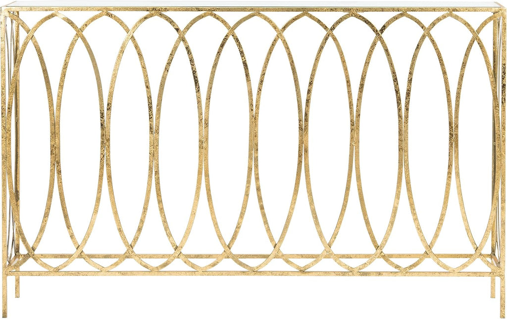 Safavieh Home Carina Gold Foil and Glass Console Table E417