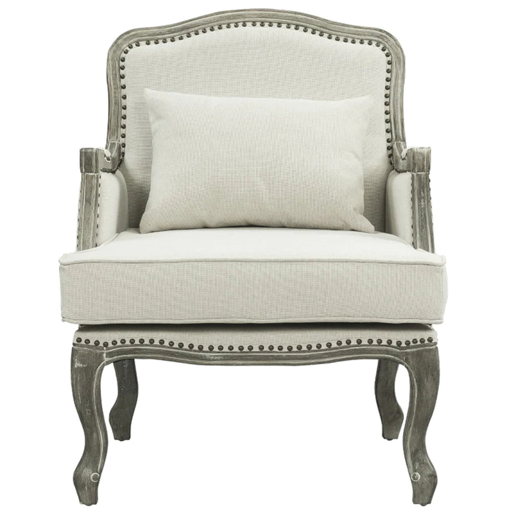 Warn 39 Inch Classic Accent Chair, Cream N440