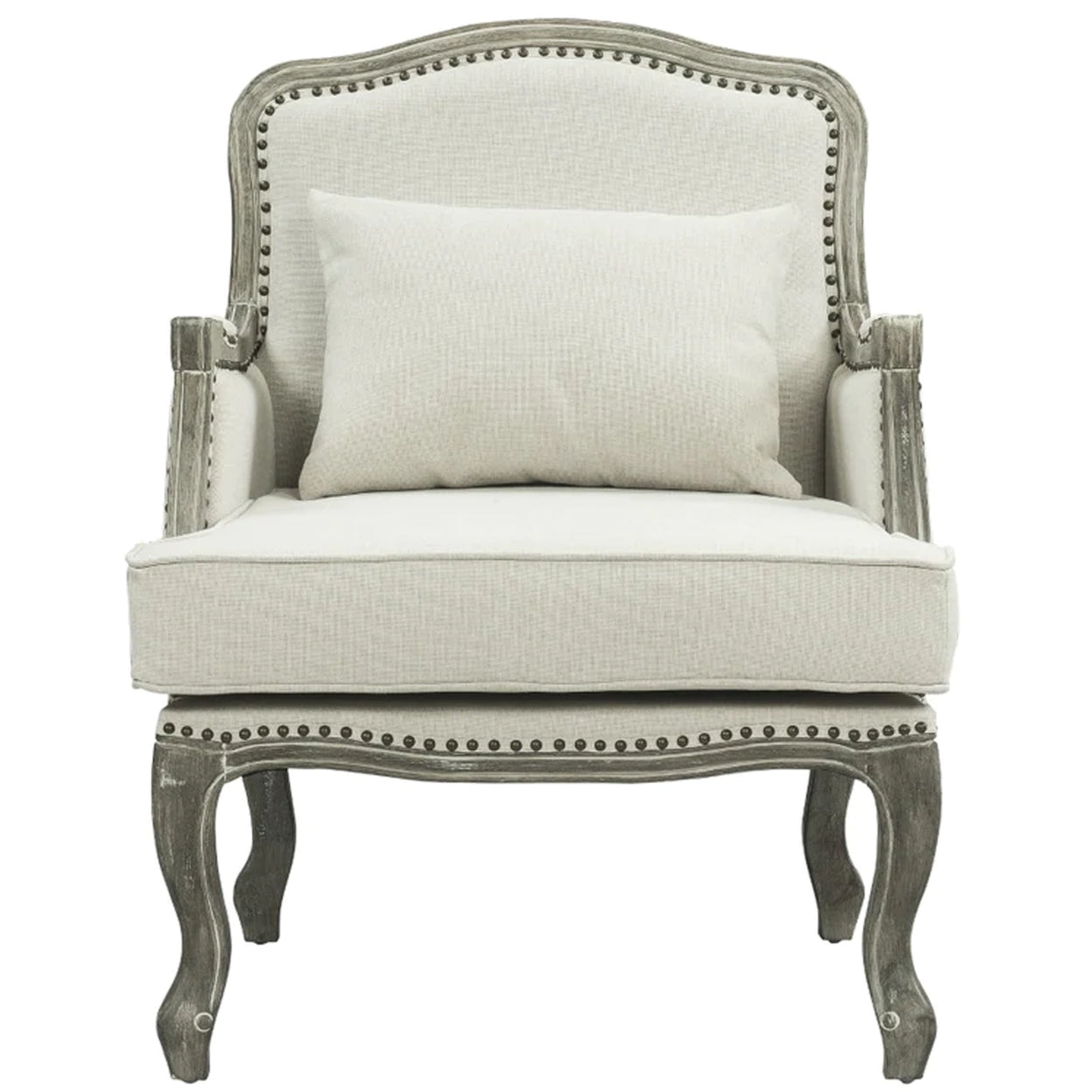 Warn 39 Inch Classic Accent Chair, Cream N440