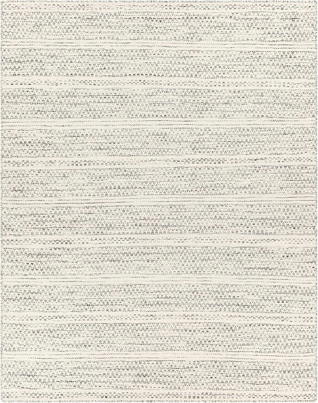 Hauteloom Williford Natural Fiber Wool Handwoven Area Rug, Black Cream Beige, 8'10" x 12' M313