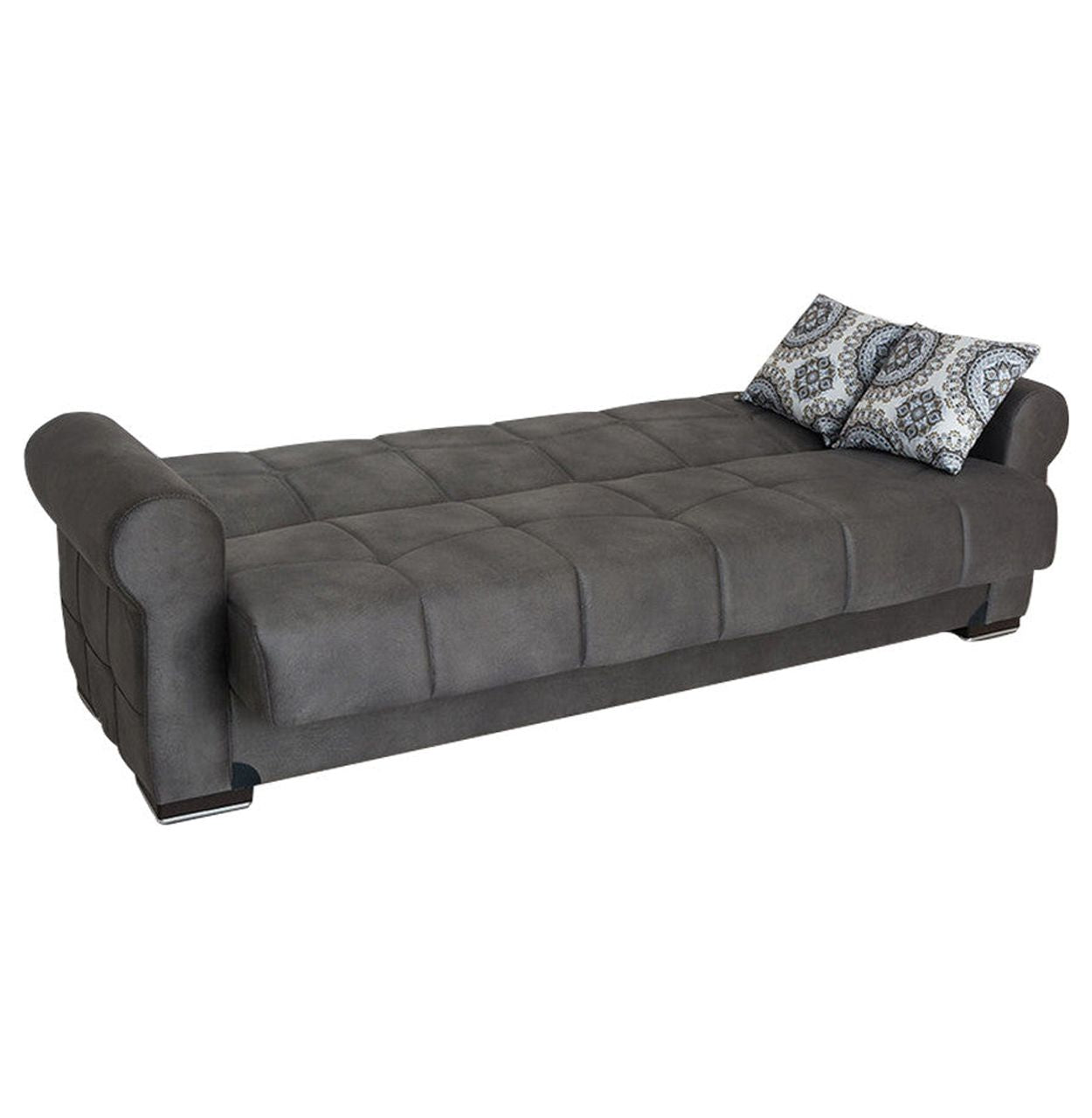 Togo Gray Tufted Back Sofa Bed W228