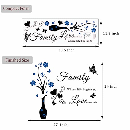 Family Wall Sticker Inspirational Quote Vinyl Decal for Living Room Bedroom I5408