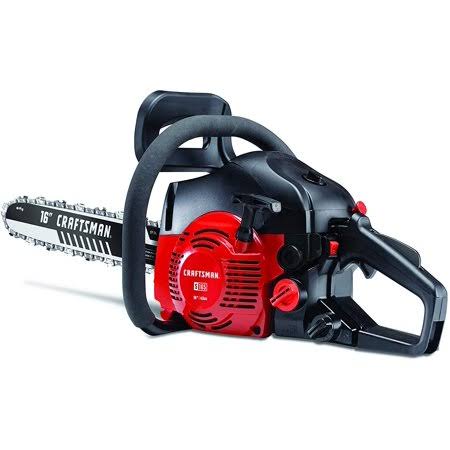 Craftsman 42cc-16 (2020 Model) S165 42cc Full Crank 2-Cycle GAS Chainsaw-16-Inch Bar and Automatic Chain Oiler-Carrying Case Inc